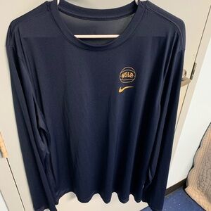 Nike Navy Long Sleeve with Gold Logo